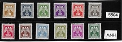 MNH 1943 WWII stamp set Sc 013-024 Third Reich officials BaM Germany occupation