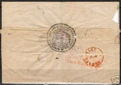Reich 1847 folded cover Burtscheid+several postmarks!