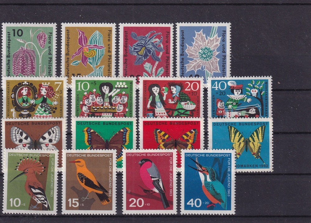 Bundesrepublik MNH ** sets from 1962-3