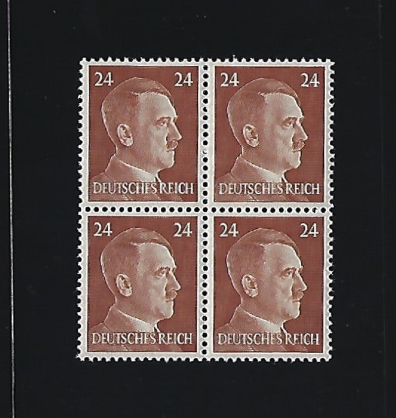 MNH stamp block Sc 517 / Adolf Hitler / PF24 / WWII Germany / 1941 Third Reich