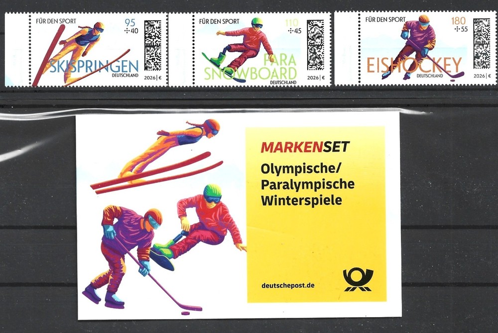 Germany 2026 MAY Stamps Issues Winter Sports Complete Set w/ Booklet MNH
