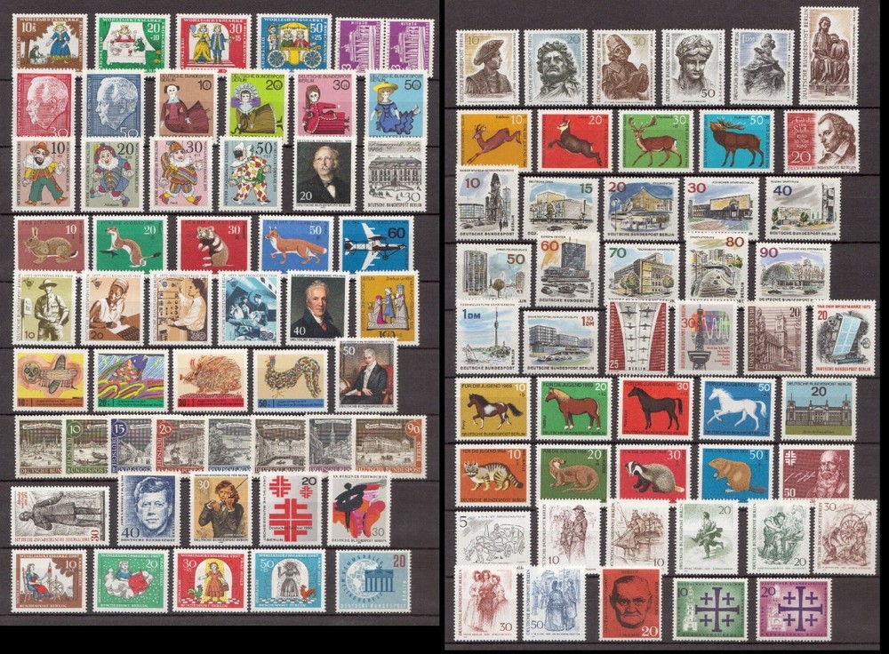 USA0057) Germany Berlin Lot MNH from Collection, many semi-postal, 3 pictures