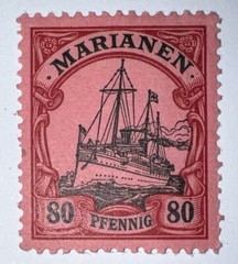 Travelstamps: GERMANY MARIANEN STAMPS Kaiser’s Yacht Mint OG H 80pf UNWMK