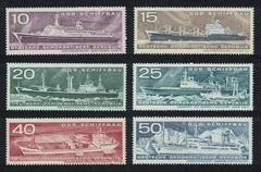 GDR Liner Freighter Shipbuilding Industry Ships Boats 6v 1971 MNH