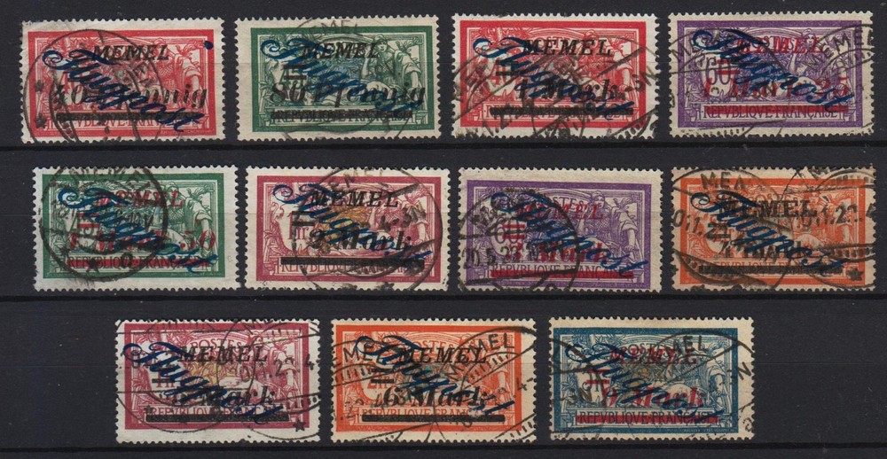 GERMANY MEMEL KLAIPEDA 1922. AIR MAIL Mi # 72/83 COMPLETE SET USED