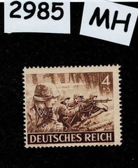 MH stamp B219 Wehrmacht Infantry WWII Military Hero’s Armed forces 1943 #2985