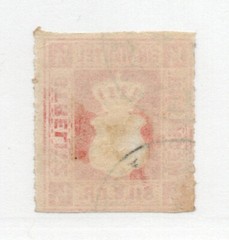 Mecklenburg-Strelitz – Sc# 1 Used/ Roulette 11 1/2 (shallow thin) – Lot 0525096
