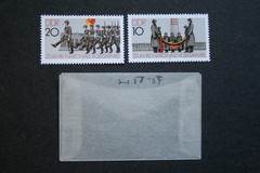 Sixty-three (63) stamps from East Germany (DDR), 1980-1982, MNH w/2 exceptions