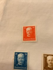 Germany -1927-Scott #B20-22-SEMI POSTAL-PRES.HINDENBURG,Lot of 3 stamps – MH
