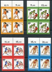 Berlin No. 517-520 OR VB Mint Never Hinged Top Margin 4-Block 1976 Sport