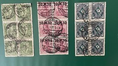 3 Blocks Of 6 German Stamps From 1920s: 136, 172, 184