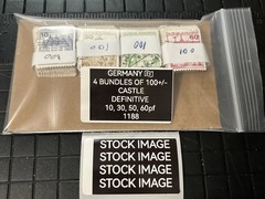GERMANY 🇩🇪 4 BUNDLES OF 100+/- CASTLE DEFINITIVE 10, 30, 50, 60pf 1188