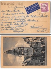 Freiburg to Mulvane KS, PPC, 1954