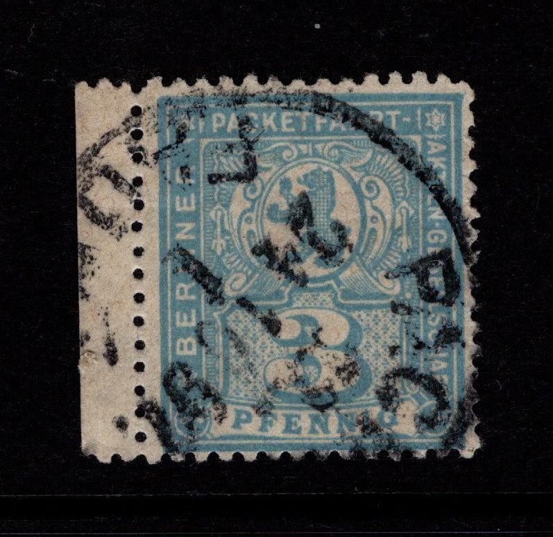 Germany Late 1890s 3p Bright Light Blue Berlin Private Post Used – S58681