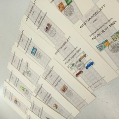 Lot of 14 German Ersttagsblatt 1982 First Day Issue Stamp Sheets VTG Philately