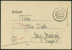 Germany 1944 Marine Navy Torpedoboat T31 Feldpost 36217