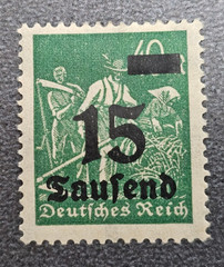 Stamp Germany Deutsches Reich 15 000 Mark 1923 Mi. Nr. 279 [🇩🇪39270-7]