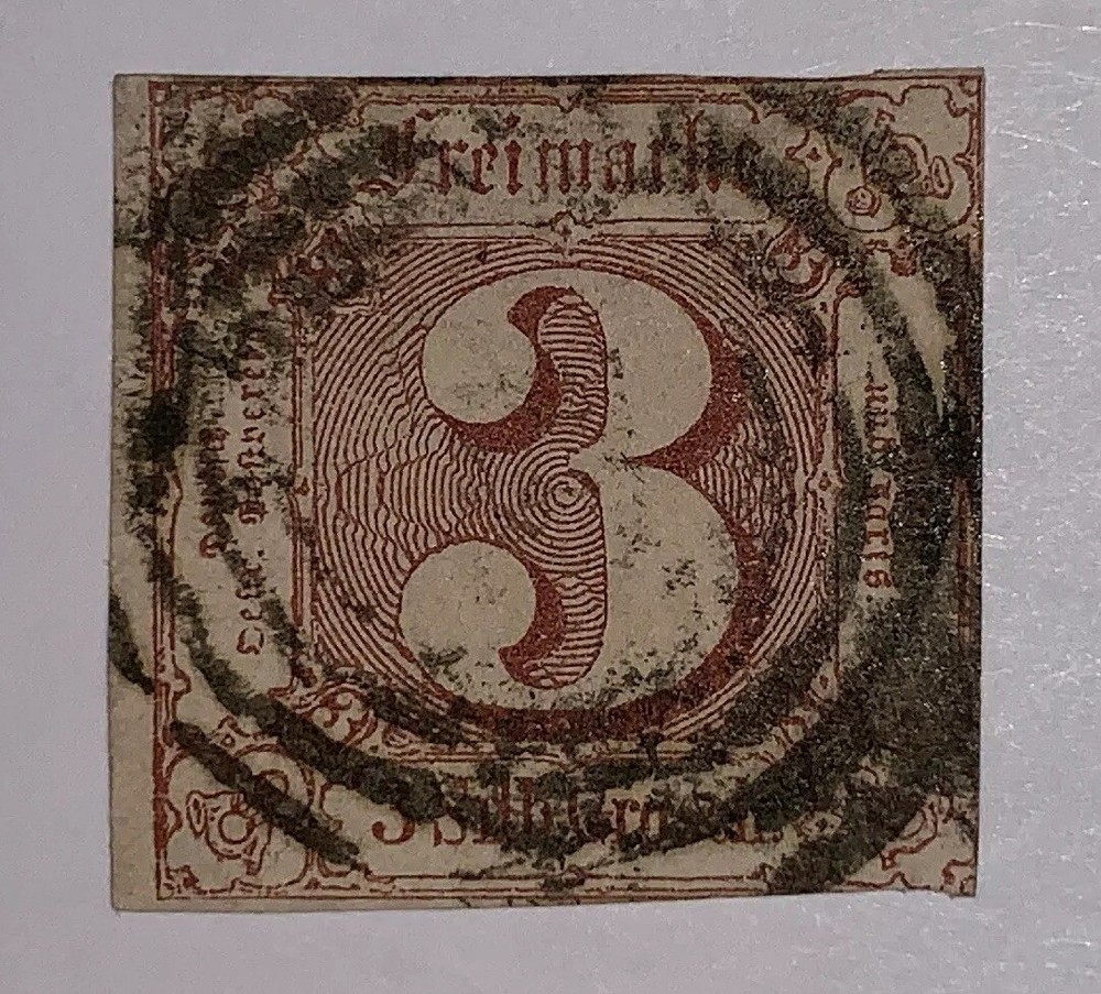 Travelstamps: 1859-1860 Germany Thurn And Taxis Stamps Scott # 12, Used, Ng