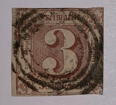 Travelstamps: 1859-1860 Germany Thurn And Taxis Stamps Scott # 12, Used, Ng