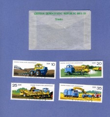 1977 GERMAN DEMOCRATIC REPUBLIC TRUCKS 4 STAMPS CTO BUNKER HILL STAMP CO BHA-10