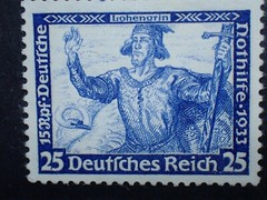 Nazi Germany 1933 Wagner Lohengrin Stamp 25 Pfg 506A MH pre-WW2 Third Reich