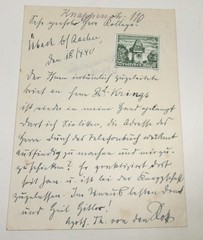 Sent Postcard Otto v. Bismarck, 16 April 1940