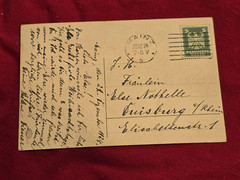 Antique German Reich CHRISTMAS Wishes Art Postcard 1924 Holly