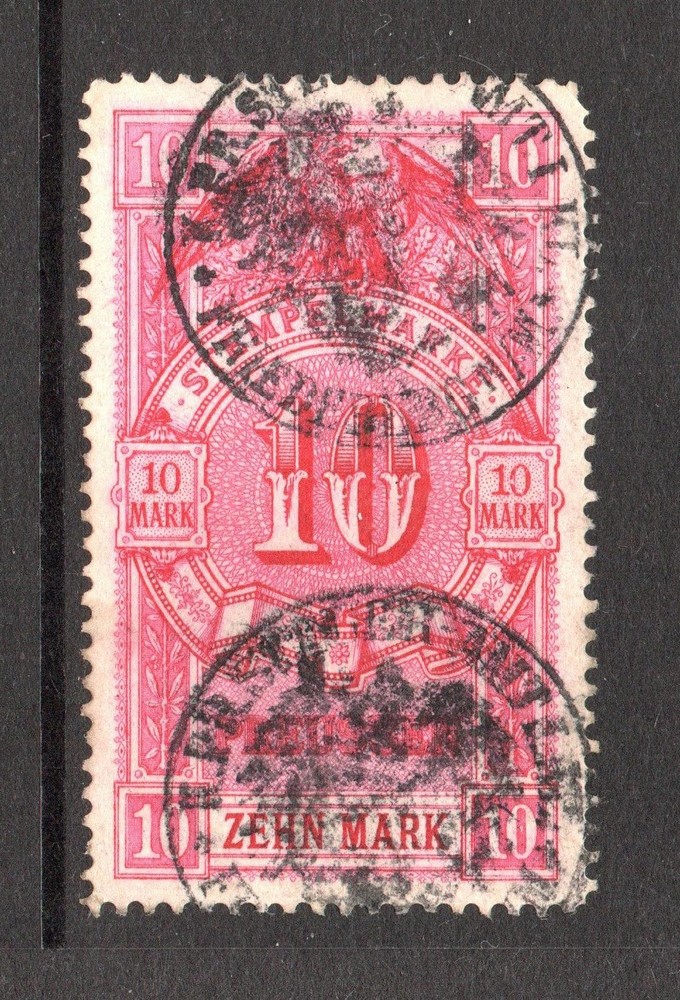 Prussia Late 1800s 10m Revenue Used / Dark Carmine – S60849