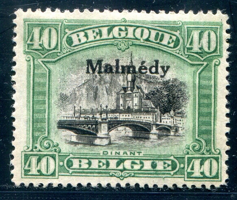 BELGIAN MILITARY POST MALMEDY 1920 9C * FLAWLESS OPINION BPP (F5784