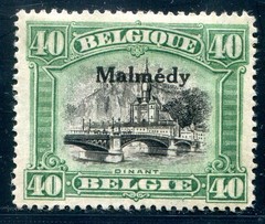 BELGIAN MILITARY POST MALMEDY 1920 9C * FLAWLESS OPINION BPP (F5784