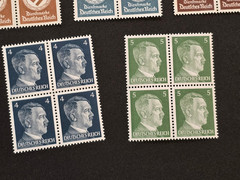 WW2 German Third Reich Nazi Stamp Blocks Adolf Hitler + NSDAP Swastika Officials