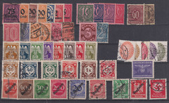 GERMANY DEUTSCHLAND OLD LOT COLLECTION STAMPS FLUGPOST 50 Valori Impero tedesco