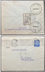 1933 Germany #395 on cover to US with official seals OS44.246(2),OSC6 *d2