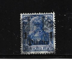 Germany-Offices in Turkish Empire-Scott #33-1pi on 20pf-Used/VLH-NG-1905