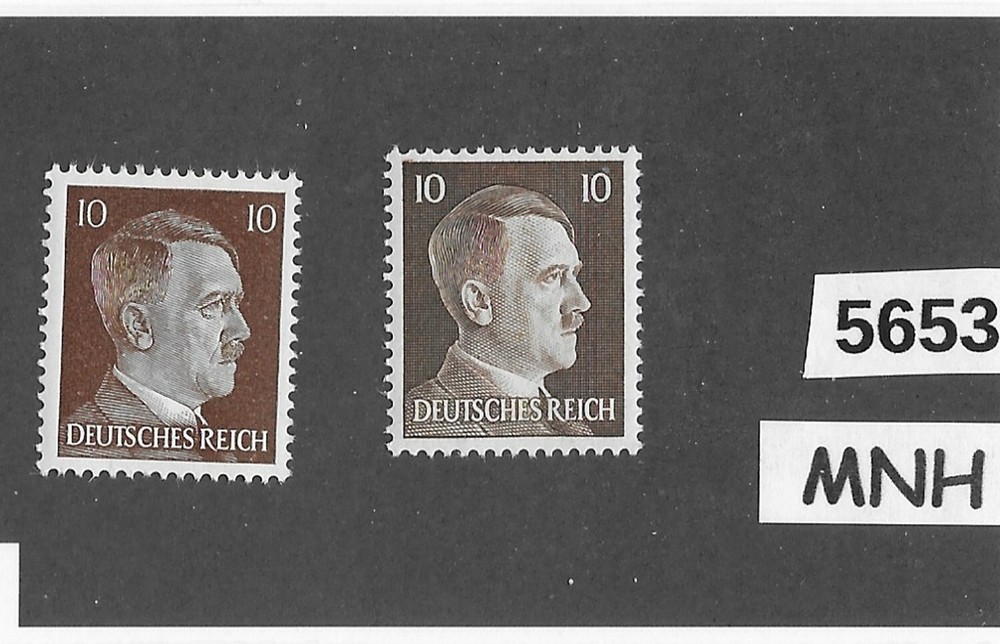 #5653 MNH Hitler stamps PF10 Sc511a & 512 Varieties Third Reich Germany WWII