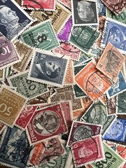 Nazi German stamp LOT OF 50!!! -Third Reich WWII WW2 era stamps! FREE SHIPPING!