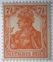 Travelstamps1916 Germany Deutsches Reich Mi. Nr. 99b Germania 7 1/2 Pf , MOGNH