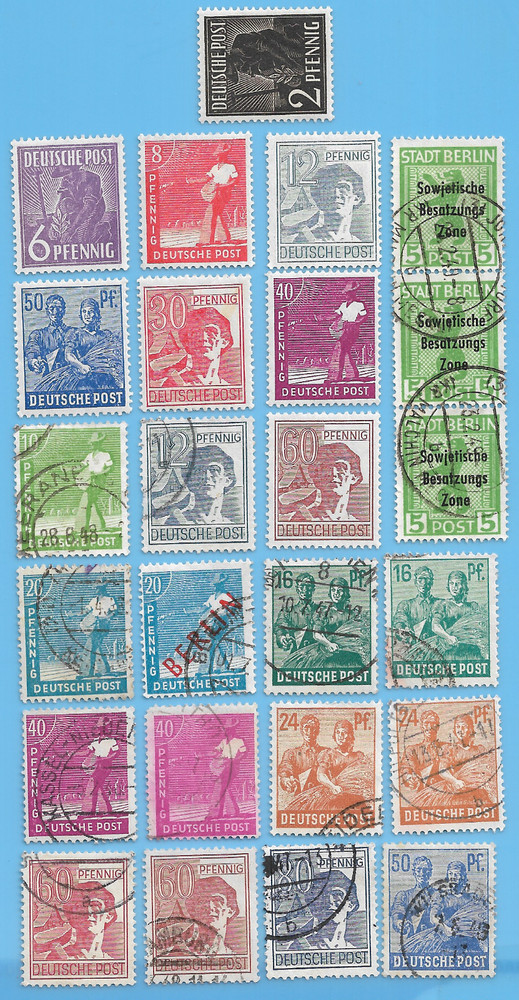 Germany Post WW2 1948 Russian Zone Stamp Lot Sc# 557 #45