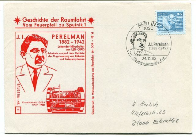 1983 Geschichte Raumfahrt Vom Feuerpfeil Sputnik 1 Perelman Berlin 2 1020 SPACE