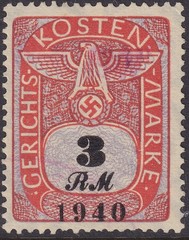Lot Stamp Germany Poland Revenue WWII Court Document Fee 1940 Selection MNG