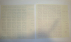 RED + GREEN stamp sheet Germany WW2 Replica Reich KdF Volkswagen – Nazi Swastika
