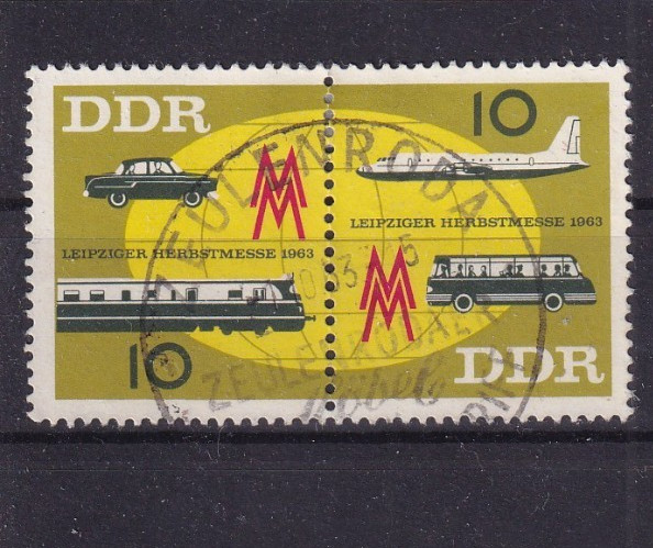 DDR used 976-7 Scott 661-2 Leipzig Fair