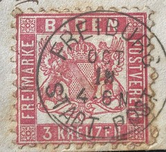 BADEN 1862 18 VERY BEAUTIFUL Letter to TEMESVAR Romania (Z9669