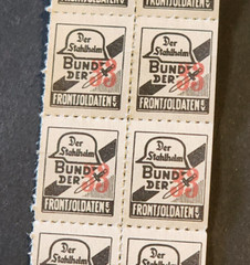 WW1 WWI German Veterans Deutsche Reich Germany stamp strip Der Stahlhelm bund