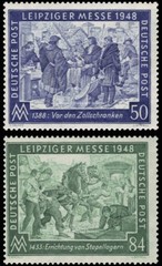 EBS Germany 1948 Allied Occupation – Leipzig Spring Fair – Michel 967-968 MNH**