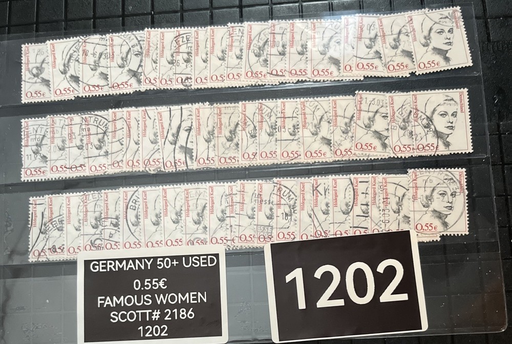 GERMANY 50+ USED 0.55€ FAMOUS WOMEN SCOTT# 2186 1202 CATALOG VALUE $40