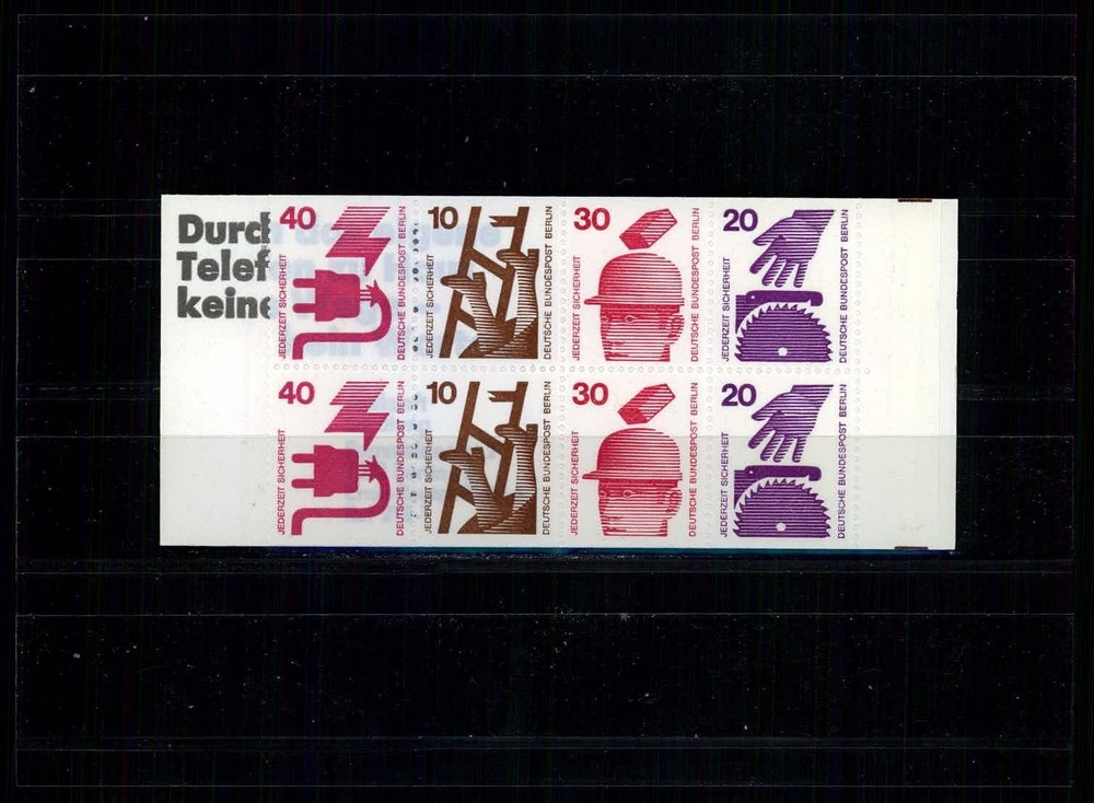 GERMANY BERLIN MH 9d I STAMP BOOKLET ACCIDENT PREVENTION 1974 mint ** m5972