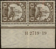 Germany Samoa Hohenzollern Yacht Mi20 HAN Plate Number 101274