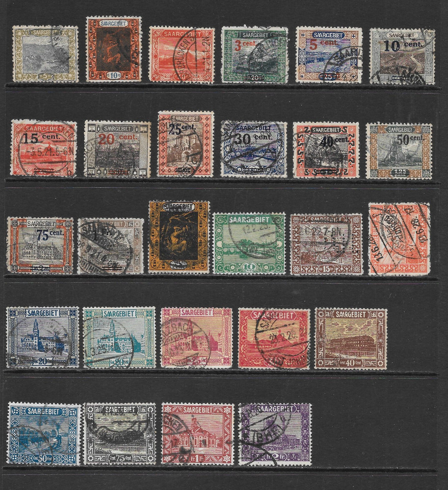 SAAR VARIOUS USED ISSUES 1921 to 1923