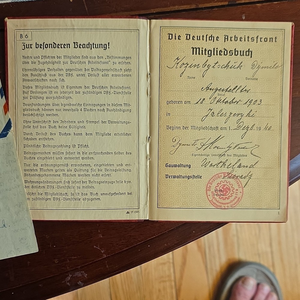 Several German tax stamps, a German tax stamp book from 1903
